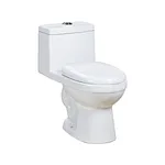 One piece ceramic Sanitary ware Siphonic S trap 300mm soft closing High pressure flush mechanism